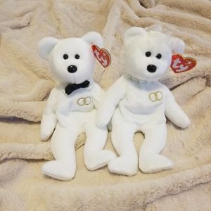New Adorable TY Mr. and Mrs. Beanie Babies